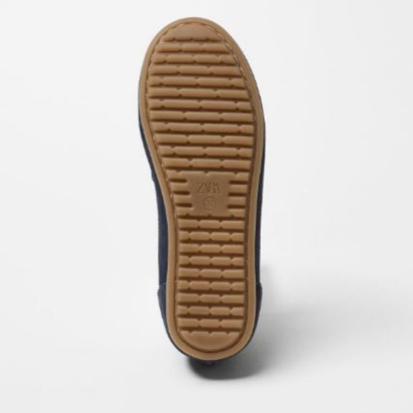 Zara Kids Leather Loafers Like New Dressy Size: EU 29 / US 11.5 Navy - Picture 6 of 8